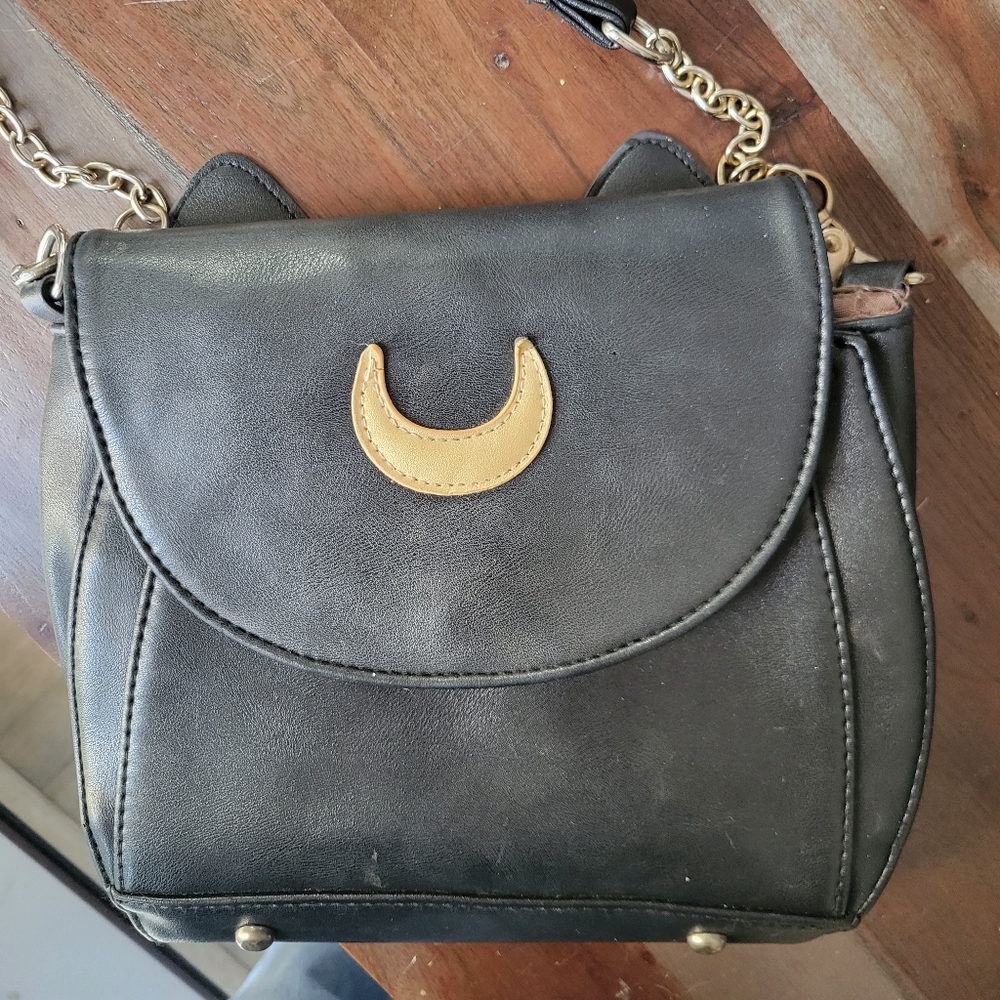 Sailor Moon Luna Black Crossbody Purse